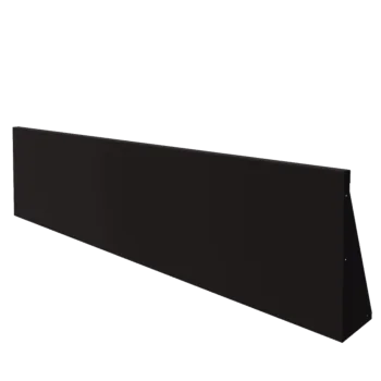 Stalen keerwand - Recht - 200 x 50 cm - RAL9005 mat (zwart)