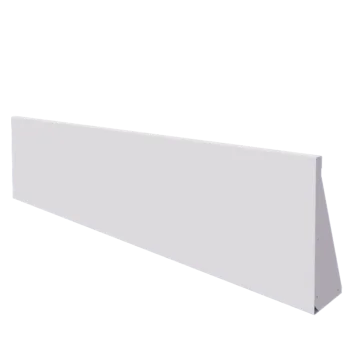 Stalen keerwand - Recht - 200 x 50 cm - RAL9010 mat (wit)