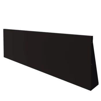 Stalen keerwand - Recht - 200 x 60 cm - RAL9005 mat (zwart)