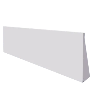 Stalen keerwand - Recht - 200 x 60 cm - RAL9010 mat (wit)