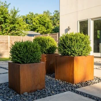 Cortenstaal plantenbak - Vierkant - 60 x 60 x 60 cm - Met bodemplaat