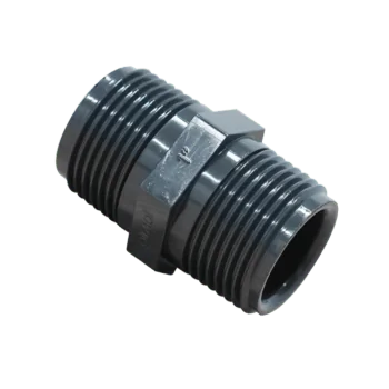 Druk PVC - Draadnippel - 2x buitendraad 1"