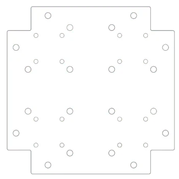 Verzinkt stalen bodemplaat - 30 x 30 cm