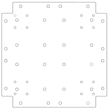 Verzinkt stalen bodemplaat - 40 x 40 cm