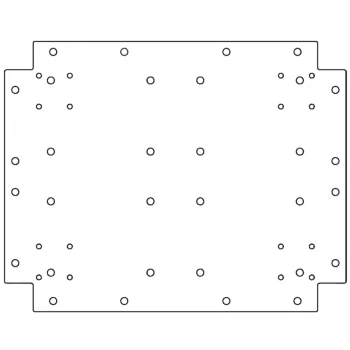 Verzinkt stalen bodemplaat - 40 x 50 cm