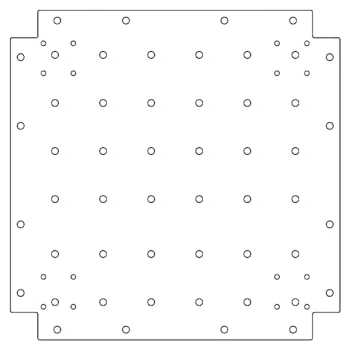 Verzinkt stalen bodemplaat - 50 x 50 cm
