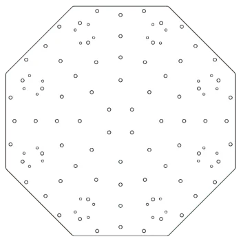 Verzinkt stalen bodemplaat - Achthoek - 72,4 x 72,4 cm