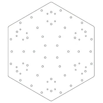 Verzinkt stalen bodemplaat - Zeshoek - 59,3 x 52 cm