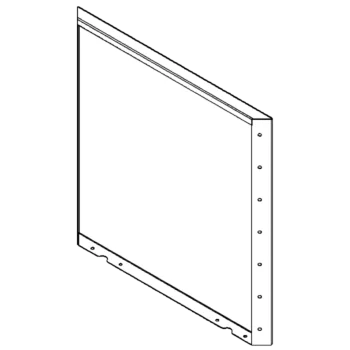 Stalen plantenbak - Paneel - 70 x 70 cm - RAL9005 mat (zwart)