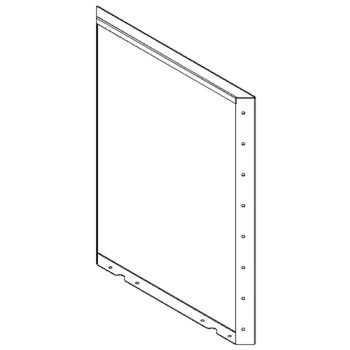 Stalen plantenbak - Paneel - 80 x 60 cm - RAL9005 mat (zwart)
