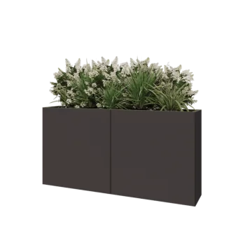 Stalen plantenbak XXL - Rechthoek - 160 x 30 x 80 cm - RAL7016 mat (antraciet grijs) - Zonder bodemplaat