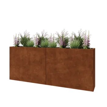 Cortenstaal plantenbak XXL - Rechthoek - 200 x 30 x 80 cm - Zonder bodemplaat