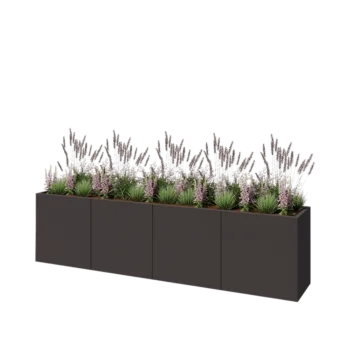 Stalen plantenbak XXL - Rechthoek - 320 x 50 x 80 cm - RAL7016 mat (antraciet grijs) - Zonder bodemplaat