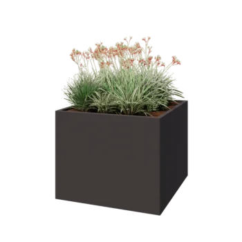 Stalen plantenbak - Vierkant - 100 x 100 x 80 cm - Andere RAL kleur - Zonder bodemplaat