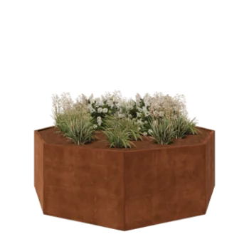 Cortenstaal plantenbak - Achthoek - 241,4 x 241,4 x 80 cm - Zonder bodemplaat