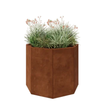Cortenstaal plantenbak - Achthoek - 96,6 x 96,6 x 80 cm - Zonder bodemplaat