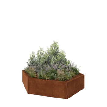Cortenstaal plantenbak - Zeshoek - 199,3 x 173,2 x 40 cm - Zonder bodemplaat
