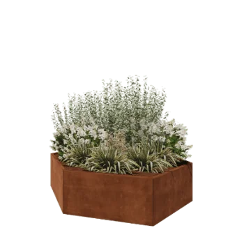 Cortenstaal plantenbak - Zeshoek - 199,3 x 173,2 x 50 cm - Zonder bodemplaat
