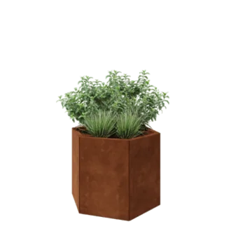 Cortenstaal plantenbak - Zeshoek - 79,3 x 69,3 x 60 cm - Zonder bodemplaat