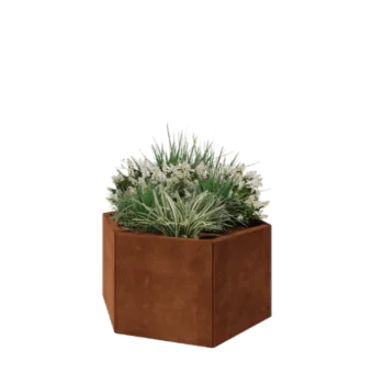 Cortenstaal plantenbak - Zeshoek - 99,3 x 86,6 x 50 cm - Zonder bodemplaat