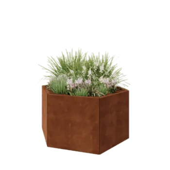 Cortenstaal plantenbak - Zeshoek - 119,3 x 103,9 x 60 cm - Zonder bodemplaat