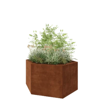 Cortenstaal plantenbak - Zeshoek - 159,3 x 138,6 x 80 cm - Zonder bodemplaat