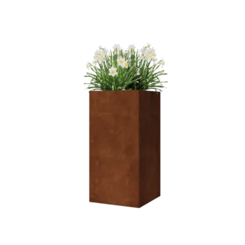 Cortenstaal plantenbak - Vierkant - 40 x 40 x 80 cm - Zonder bodemplaat