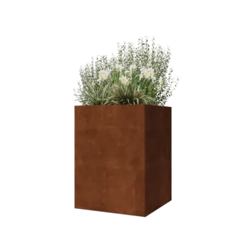 Cortenstaal plantenbak - Vierkant - 60 x 60 x 80 cm - Zonder bodemplaat