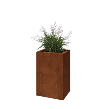 Cortenstaal plantenbak - Rechthoek - 40 x 30 x 60 cm - Met bodemplaat