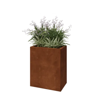 Cortenstaal plantenbak - Rechthoek - 50 x 30 x 60 cm - Met bodemplaat