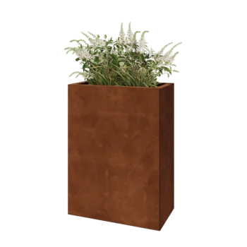 Cortenstaal plantenbak - Rechthoek - 60 x 30 x 80 cm - Met bodemplaat