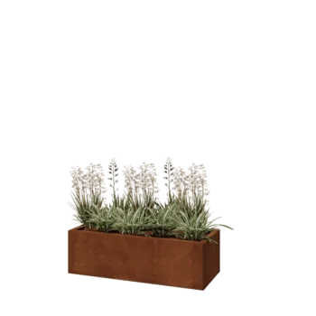 Cortenstaal plantenbak - Rechthoek - 100 x 40 x 30 cm - Zonder bodemplaat