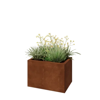 Cortenstaal plantenbak - Rechthoek - 60 x 40 x 40 cm - Met bodemplaat
