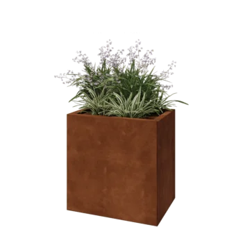 Cortenstaal plantenbak - Rechthoek - 60 x 40 x 60 cm - Met bodemplaat