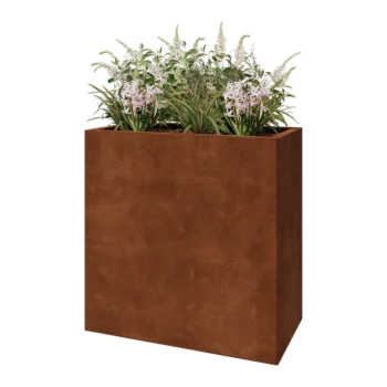 Cortenstaal plantenbak - Rechthoek - 80 x 40 x 80 cm - Met bodemplaat