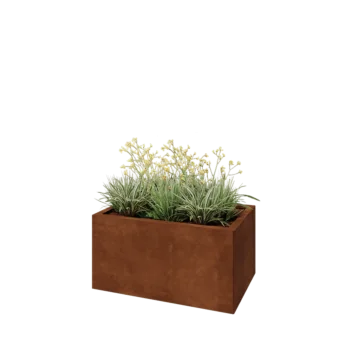 Cortenstaal plantenbak - Rechthoek - 80 x 50 x 40 cm - Zonder bodemplaat