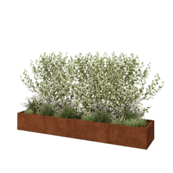 Cortenstaal plantenbak XXL - Rechthoek - 320 x 60 x 40 cm - Zonder bodemplaat