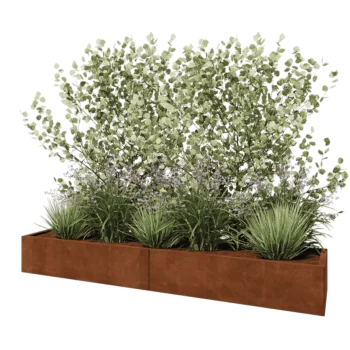 Cortenstaal plantenbak XXL - Rechthoek - 240 x 50 x 30 cm - Zonder bodemplaat