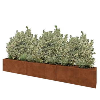 Cortenstaal plantenbak XXL - Rechthoek - 300 x 30 x 40 cm - Zonder bodemplaat