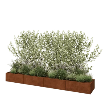 Cortenstaal plantenbak XXL - Rechthoek - 320 x 50 x 30 cm - Zonder bodemplaat