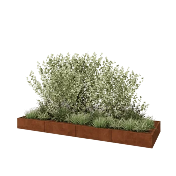 Cortenstaal plantenbak XXL - Rechthoek - 400 x 120 x 30 cm - Zonder bodemplaat