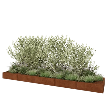 Cortenstaal plantenbak XXL - Rechthoek - 500 x 100 x 30 cm - Zonder bodemplaat