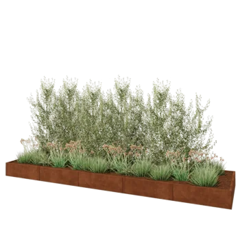 Cortenstaal plantenbak XXL - Rechthoek - 500 x 120 x 30 cm - Zonder bodemplaat