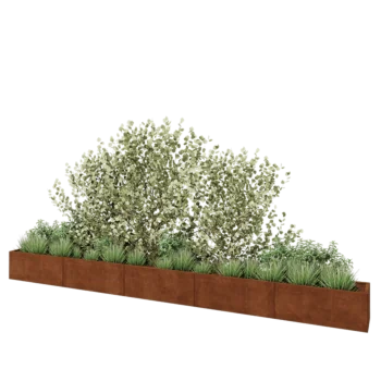 Cortenstaal plantenbak XXL - Rechthoek - 500 x 40 x 40 cm - Zonder bodemplaat