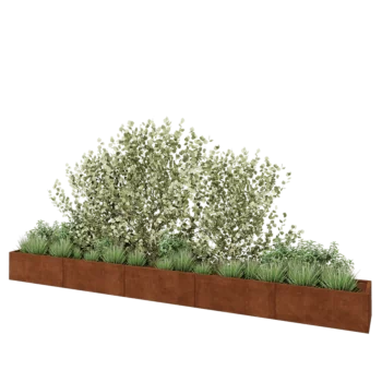 Cortenstaal plantenbak XXL - Rechthoek - 500 x 50 x 40 cm - Zonder bodemplaat