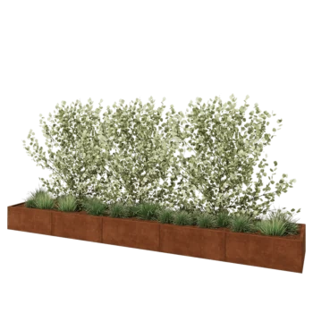 Cortenstaal plantenbak XXL - Rechthoek - 500 x 80 x 40 cm - Zonder bodemplaat