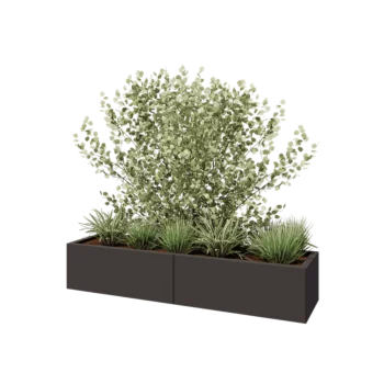 Stalen plantenbak XXL - Rechthoek - 160 x 40 x 30 cm - RAL7016 mat (antraciet grijs) - Zonder bodemplaat