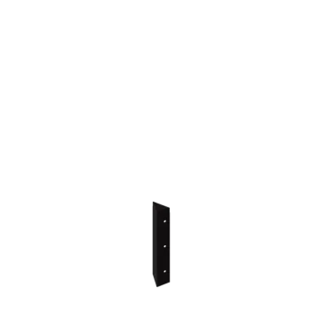 Stalen plantenbak - Hoekstuk 90° - 30 cm - RAL9005 mat (zwart)