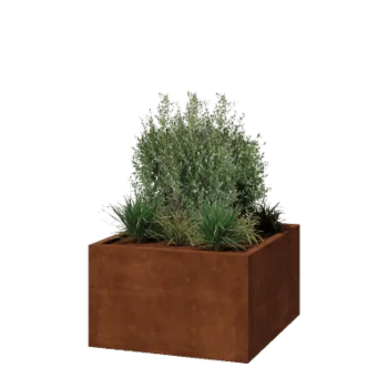 Cortenstaal plantenbak - Vierkant - 100 x 100 x 60 cm - Gelast - Zonder bodemplaat
