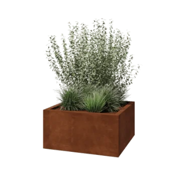 Cortenstaal plantenbak - Vierkant - 80 x 80 x 40 cm - Gelast - Zonder bodemplaat